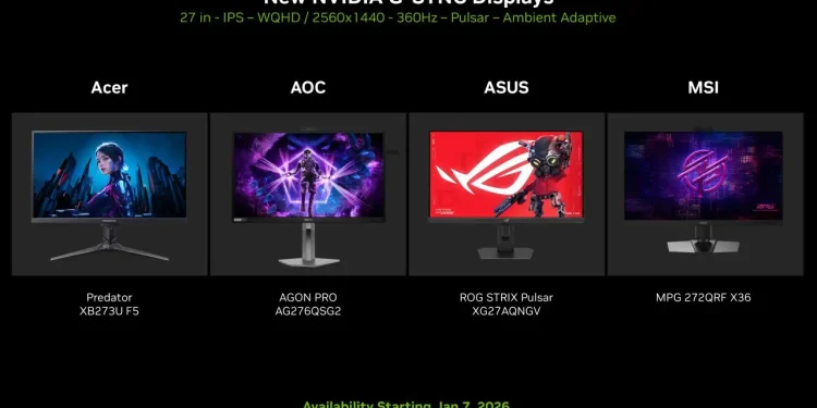 NVIDIA Perkenalkan Monitor G-SYNC Pulsar, Rilis Mulai 7 Januari